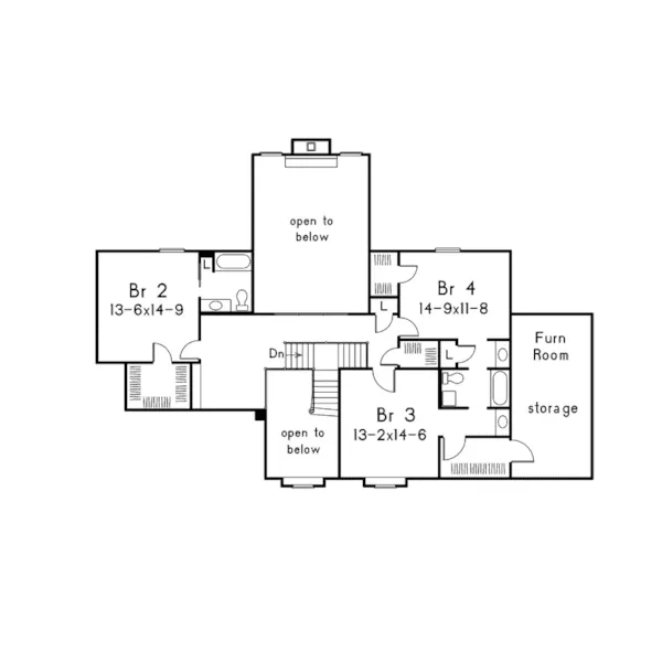 Traditional House Plan Second Floor - Manor House Luxury Home 001D-0012 - Shop House Plans and More