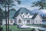 Traditional House Plan Front Photo 02 - Manor House Luxury Home 001D-0012 - Shop House Plans and More