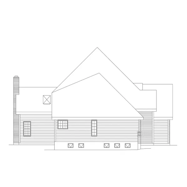 Traditional House Plan Left Elevation - Manor House Luxury Home 001D-0012 - Shop House Plans and More