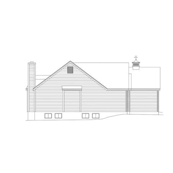 Traditional House Plan Left Elevation - Mooreland Traditional Home 001D-0013 - Shop House Plans and More