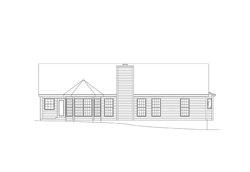 Traditional House Plan Rear Elevation - Mooreland Traditional Home 001D-0013 - Shop House Plans and More