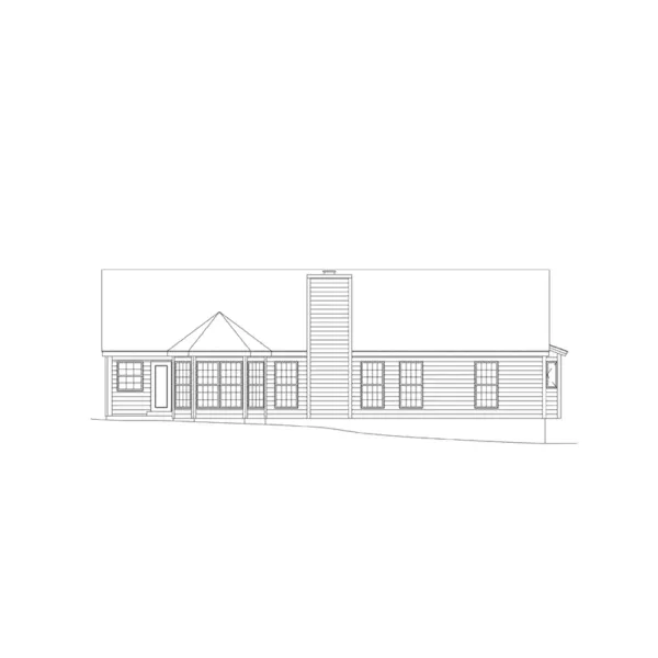 Traditional House Plan Rear Elevation - Mooreland Traditional Home 001D-0013 - Shop House Plans and More