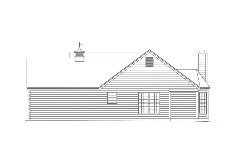 Traditional House Plan Right Elevation - Mooreland Traditional Home 001D-0013 - Shop House Plans and More