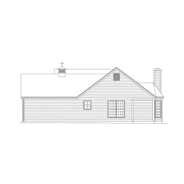 Traditional House Plan Right Elevation - Mooreland Traditional Home 001D-0013 - Shop House Plans and More