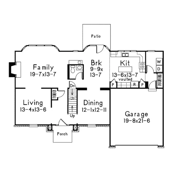 Traditional House Plan First Floor - Collingwood Georgian Style Home | Georgian Home Plan