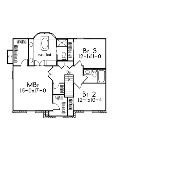 Traditional House Plan Second Floor - Collingwood Georgian Style Home | Georgian Home Plan