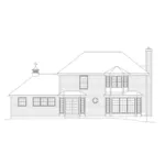 Traditional House Plan Rear Elevation - Collingwood Georgian Style Home | Georgian Home Plan