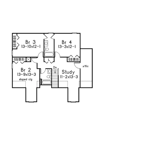 Country House Plan Second Floor - Hartford Traditional Ranch Home 001D-0016 - Search House Plans and More