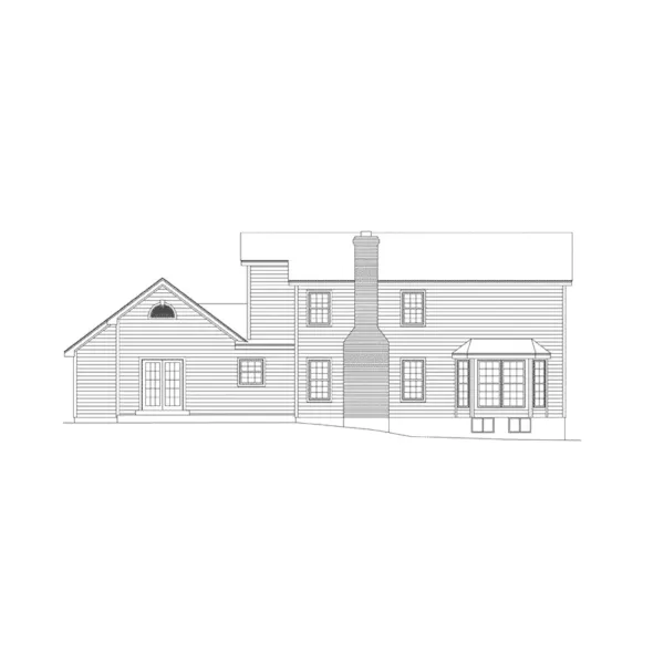 Country House Plan Rear Elevation - Hartford Traditional Ranch Home 001D-0016 - Search House Plans and More