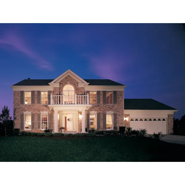 Stately Facade Features Impressive Front Balcony