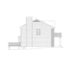 Colonial House Plan Left Elevation - Colonial Style House | Traditional Colonial House Plan