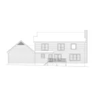 Colonial House Plan Rear Elevation - Colonial Style House | Traditional Colonial House Plan