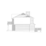 Colonial House Plan Right Elevation - Colonial Style House | Traditional Colonial House Plan