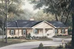 Country House Plan Front Image - Brightmoore Country Ranch Home 001D-0024 | Country Ranch Style Home