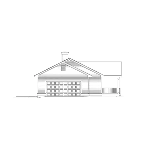 Country House Plan Left Elevation - Brightmoore Country Ranch Home 001D-0024 | Country Ranch Style Home