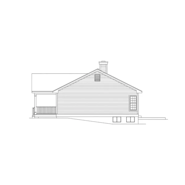 Country House Plan Right Elevation - Brightmoore Country Ranch Home 001D-0024 | Country Ranch Style Home