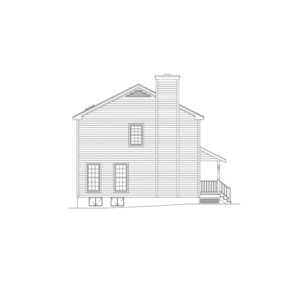 Farmhouse Plan Left Elevation - Parkdale Country Home 001D-0025 - Shop House Plans and More