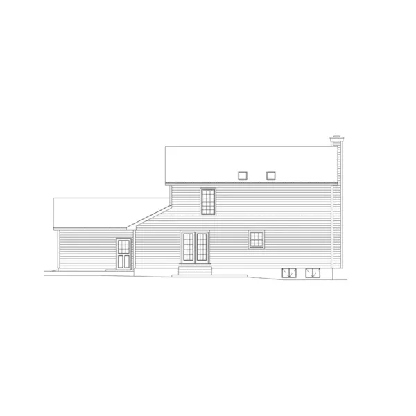 Farmhouse Plan Rear Elevation - Parkdale Country Home 001D-0025 - Shop House Plans and More