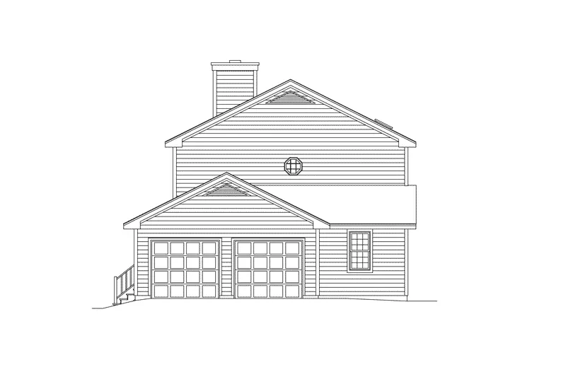 Farmhouse Plan Right Elevation - Parkdale Country Home 001D-0025 - Shop House Plans and More