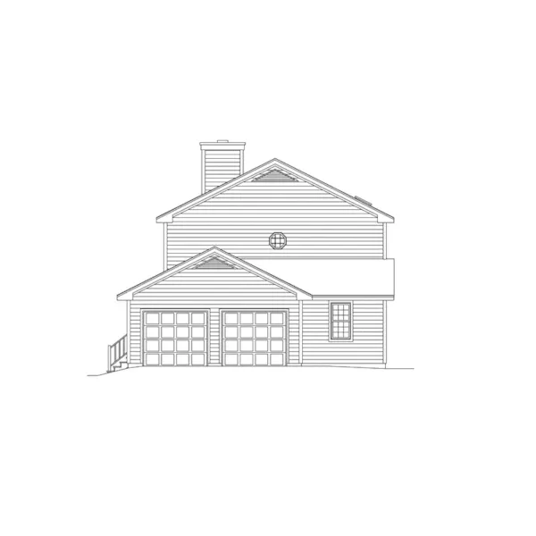 Farmhouse Plan Right Elevation - Parkdale Country Home 001D-0025 - Shop House Plans and More