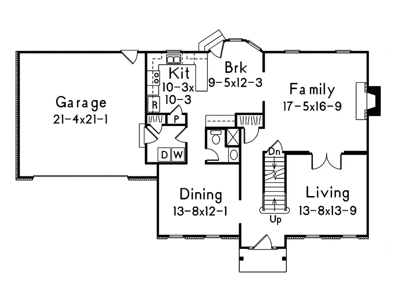 Georgian House Plan First Floor - Keaton Traditional Home 001D-0026 - Search House Plans and More