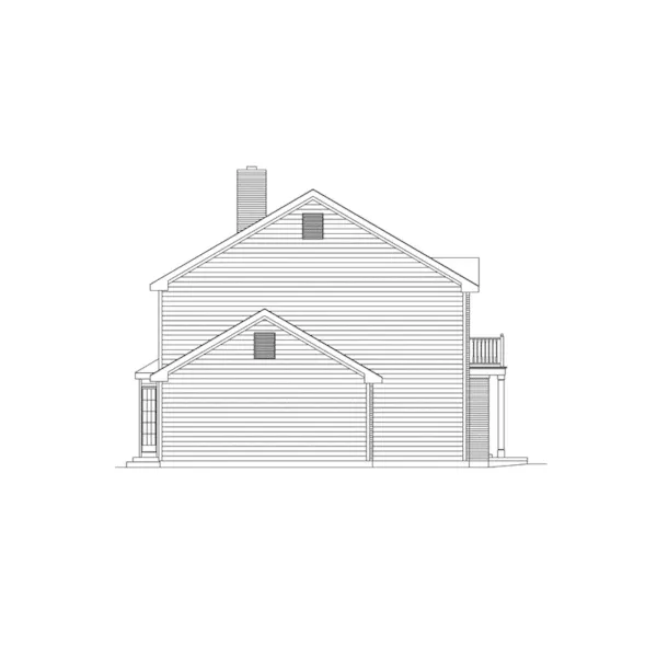 Early American House Plan Left Elevation - Keaton Traditional Home 001D-0026 - Search House Plans and More