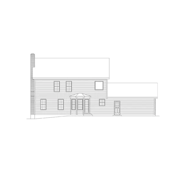 Early American House Plan Rear Elevation - Keaton Traditional Home 001D-0026 - Search House Plans and More