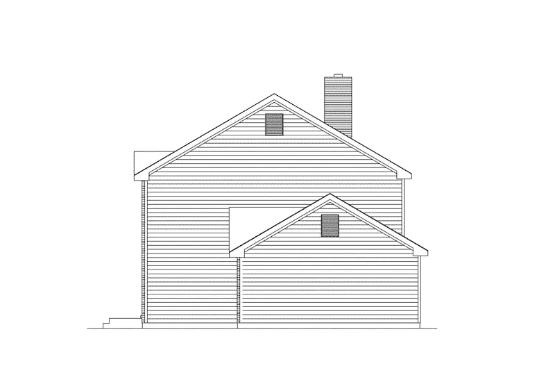 Colonial House Plan Right Elevation - Whitefeld Colonial Home 001D-0027 - Shop House Plans and More