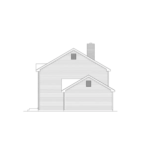 Colonial House Plan Right Elevation - Whitefeld Colonial Home 001D-0027 - Shop House Plans and More