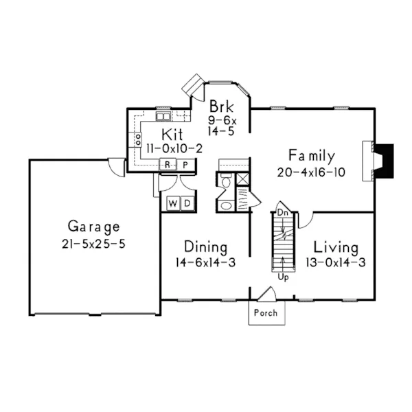 Georgian House Plan First Floor - Yorkcrest Colonial Home 001D-0028 - Shop House Plans and More