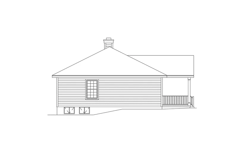 Ranch House Plan Left Elevation - Arlington Heights Country Home 001D-0029 - Search House Plans and More
