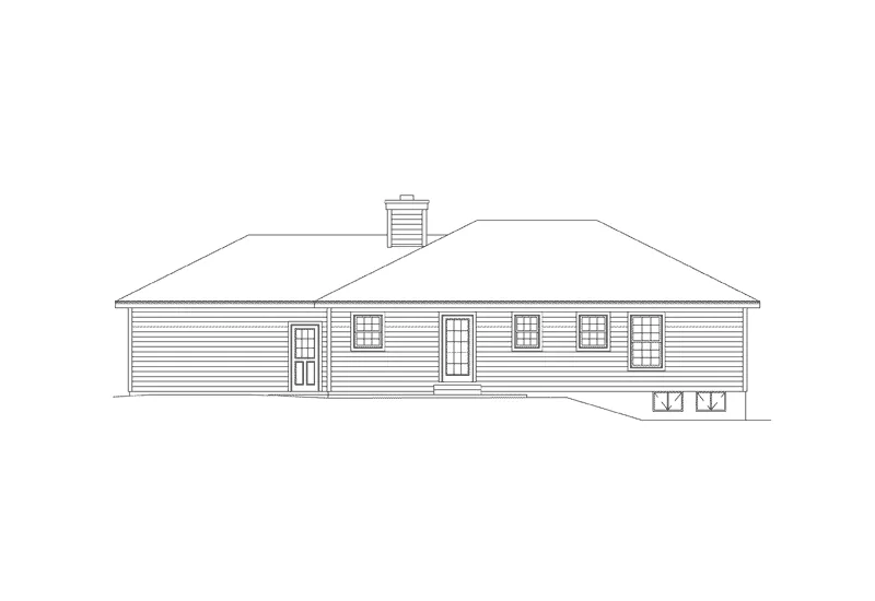 Traditional House Plan Rear Elevation - Arlington Heights Country Home 001D-0029 - Search House Plans and More