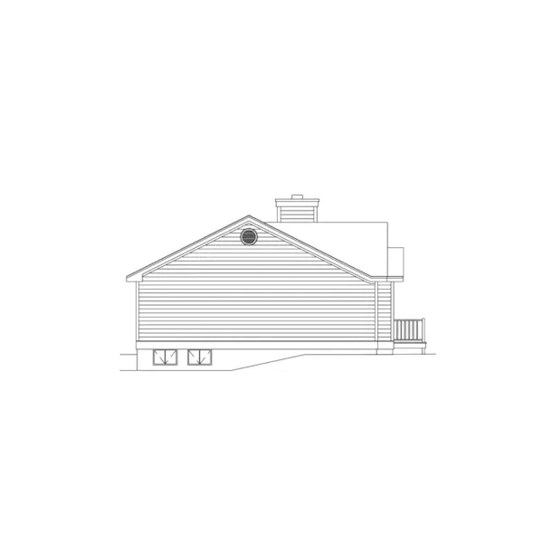 Ranch House Plan Left Elevation - Wydown Ranch Home 001D-0030 | House and More