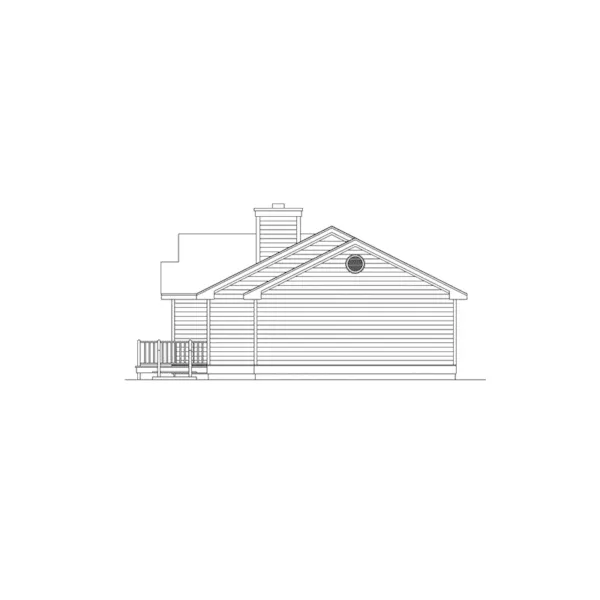 Ranch House Plan Right Elevation - Wydown Ranch Home 001D-0030 | House and More