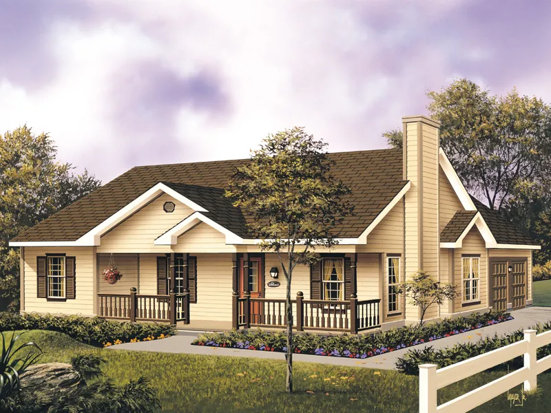 Ranch House Plan Front Image - Mayland Country Style Home 001D-0031 - Shop House Plans and More
