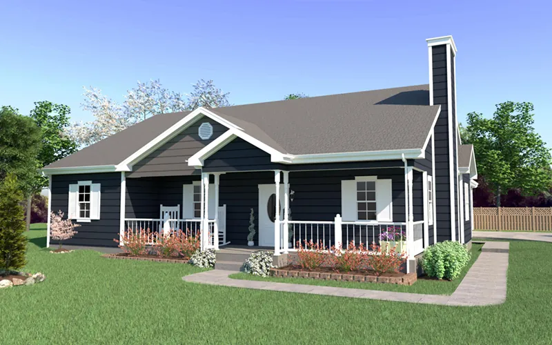 Country-Style Home With Large Front Porch