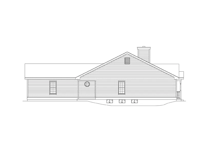 Ranch House Plan Left Elevation - Mayland Country Style Home 001D-0031 - Shop House Plans and More