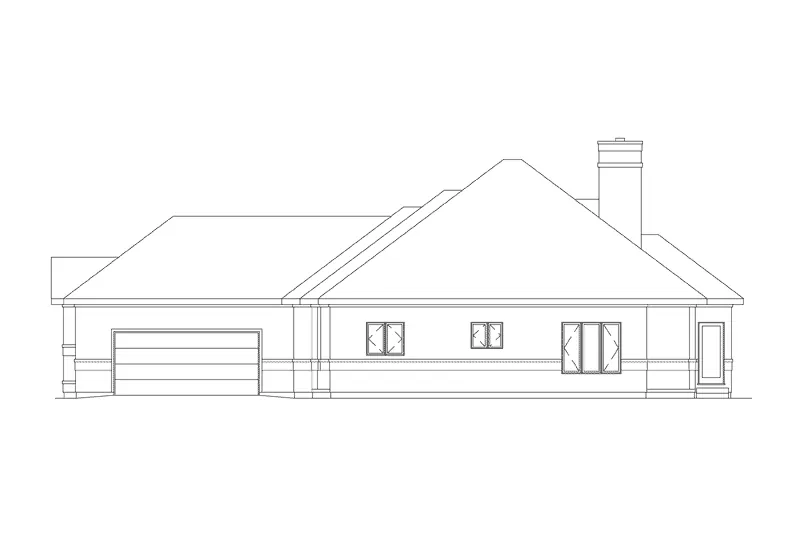 Sunbelt House Plan Right Elevation - Baxter Narrow Lot Home 001D-0033 - Search House Plans and More