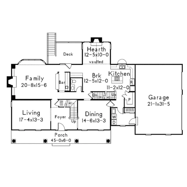 Colonial House Plan First Floor - Prescott Greek Revival Home 001D-0037 - Shop House Plans and More