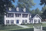 Colonial House Plan Front Image - Prescott Greek Revival Home 001D-0037 - Shop House Plans and More