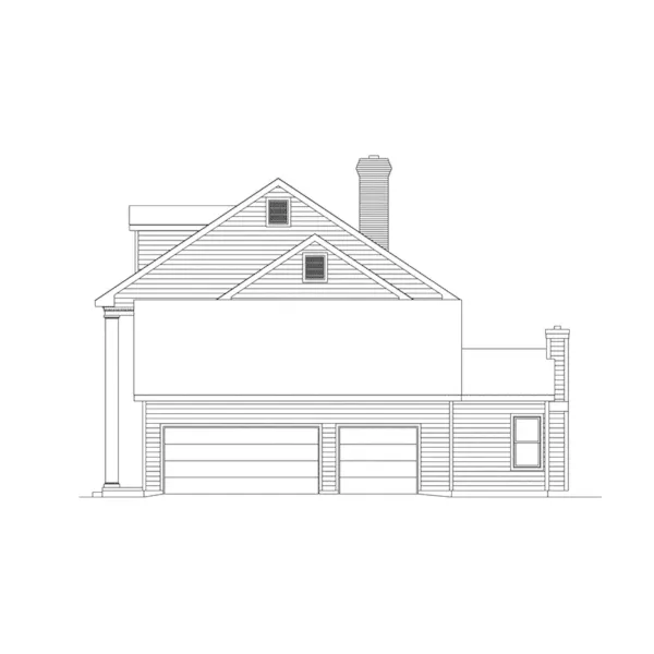 Colonial House Plan Right Elevation - Prescott Greek Revival Home 001D-0037 - Shop House Plans and More