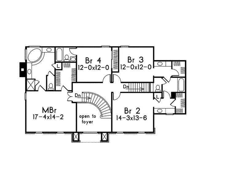 Traditional House Plan Second Floor - Ridgemont Colonial Luxury Home 001D-0038 - Shop House Plans and More