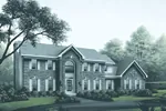 Colonial House Plan Front Image - Ridgemont Colonial Luxury Home 001D-0038 - Shop House Plans and More