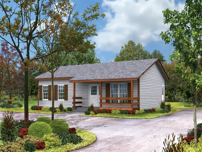Rustic House Plan Front Photo 01 - Provider II Country Ranch Home 001D-0040 - Shop House Plans and More