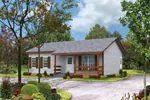 Cabin & Cottage House Plan Front Photo 01 - Provider II Country Ranch Home 001D-0040 - Shop House Plans and More