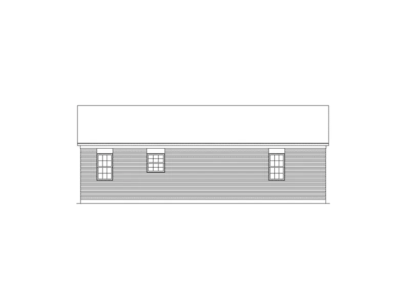 Vacation House Plan Rear Elevation - Grass Roots II Ranch Home 001D-0042 - Search House Plans and More