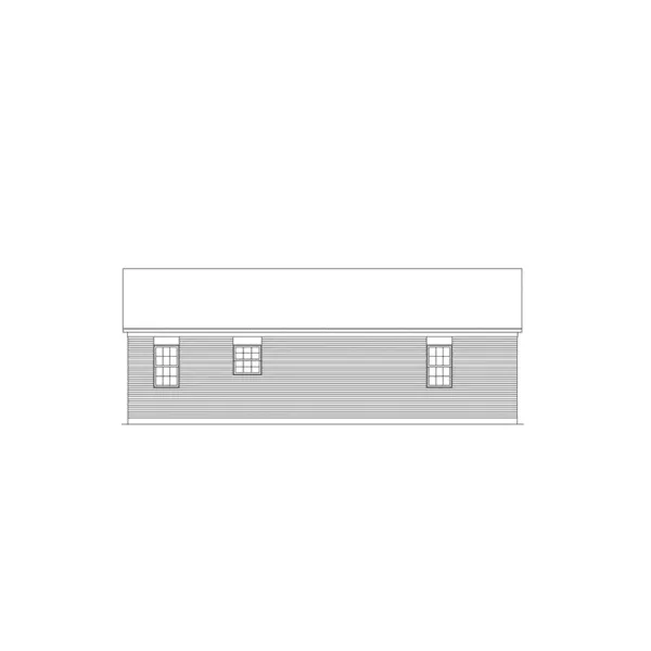 Vacation House Plan Rear Elevation - Grass Roots II Ranch Home 001D-0042 - Search House Plans and More