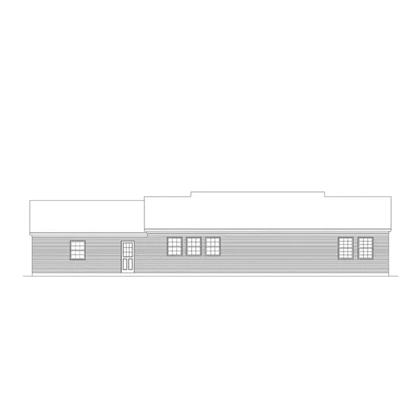 Ranch House Plan Rear Elevation - Squire I Country Ranch Home 001D-0048 - Shop House Plans and More