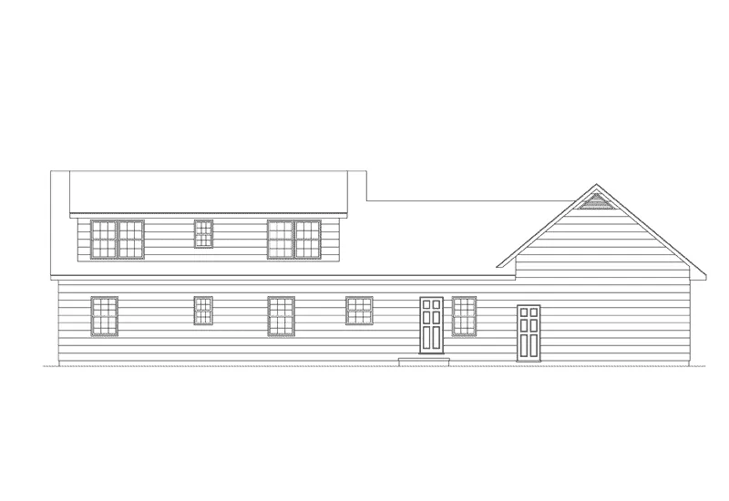 Country House Plan Rear Elevation - Snug Harbor I Country Home 001D-0050 - Shop House Plans and More