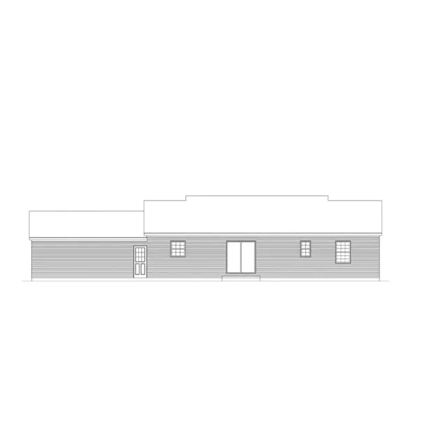 Ranch House Plan Rear Elevation - Saxony I Country Ranch Home 001D-0052 - Shop House Plans and More